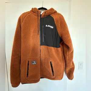 Fluffy zip up sweater